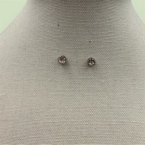 Elegant Unisex Silver Tone Stud Earrings